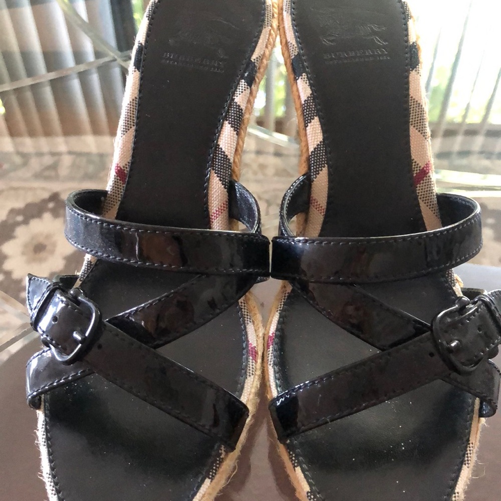 Burberry wedge sandals